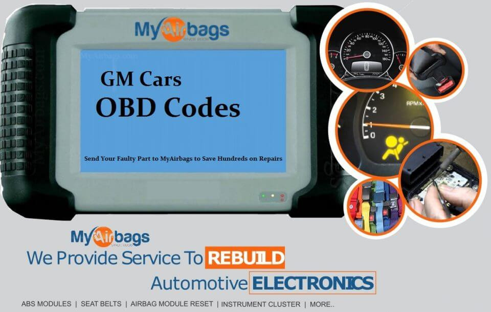 MyAirbags GM Cars OBD Codes