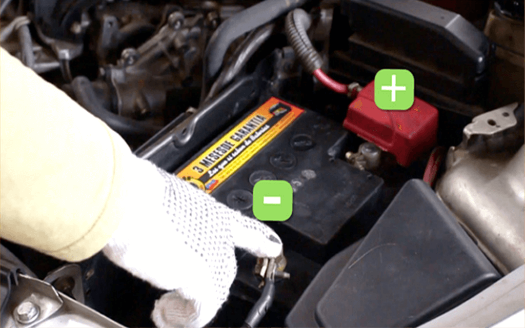It is important that you disconnect the negative, black cable before removing the positive, red cable before completing the following steps for Mazda TCM removal.