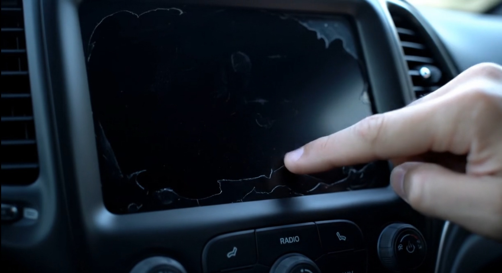 infotainment de-lamination touchscreen
